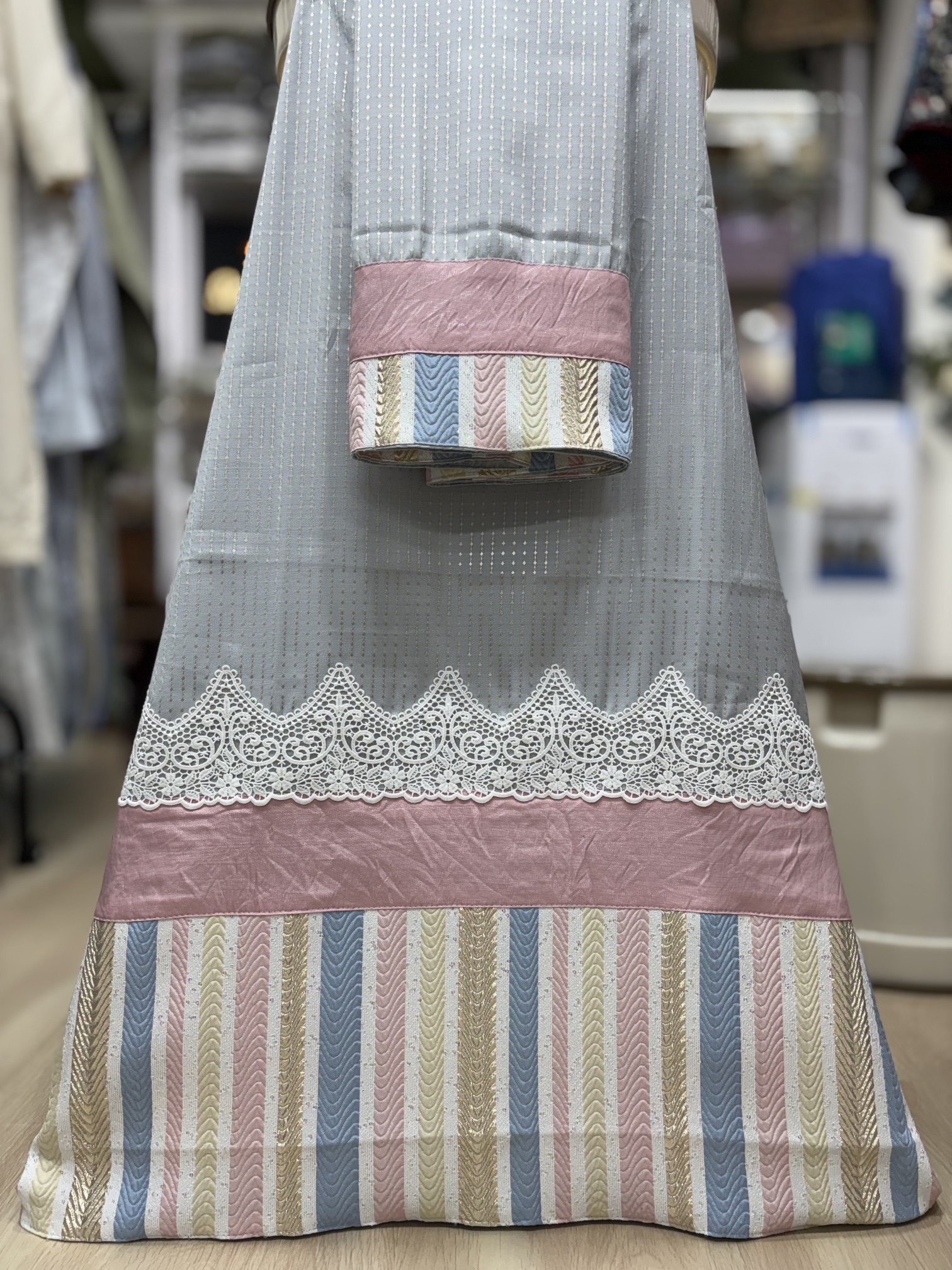 Gray Printed Fabric Rida Gray Printed Fabric Rida